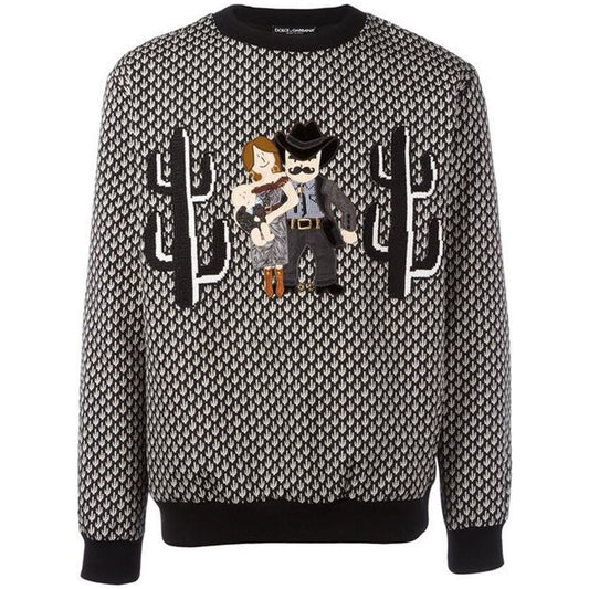 Black Polyester Sweater