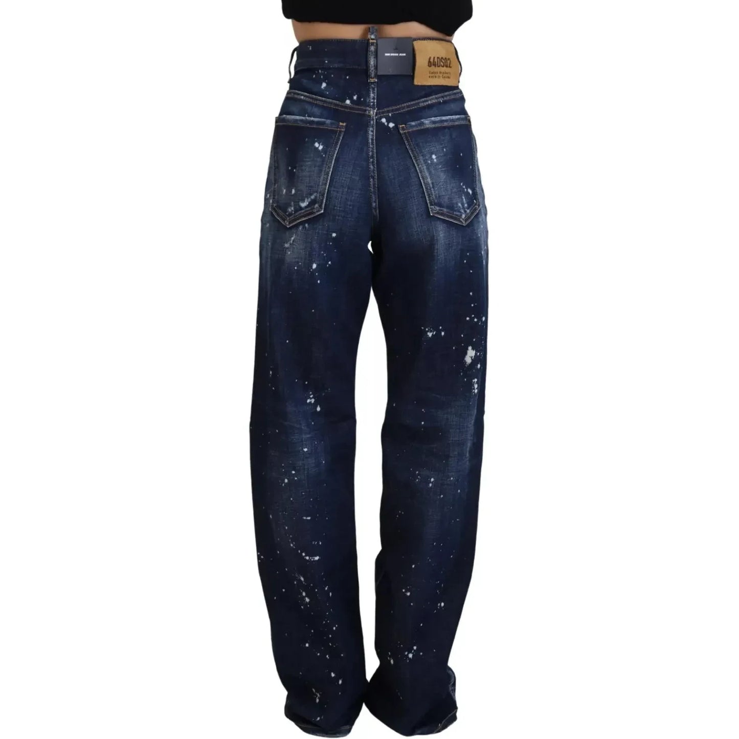 Blue High Waist Tattered Denim Jeans San Diego