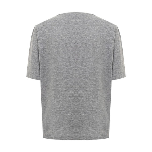 Chic Gray Cotton Tee for the Modern Woman