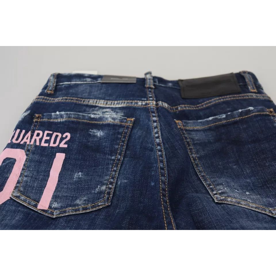 Blue Icon High Waist Straight Denim Boston Jeans