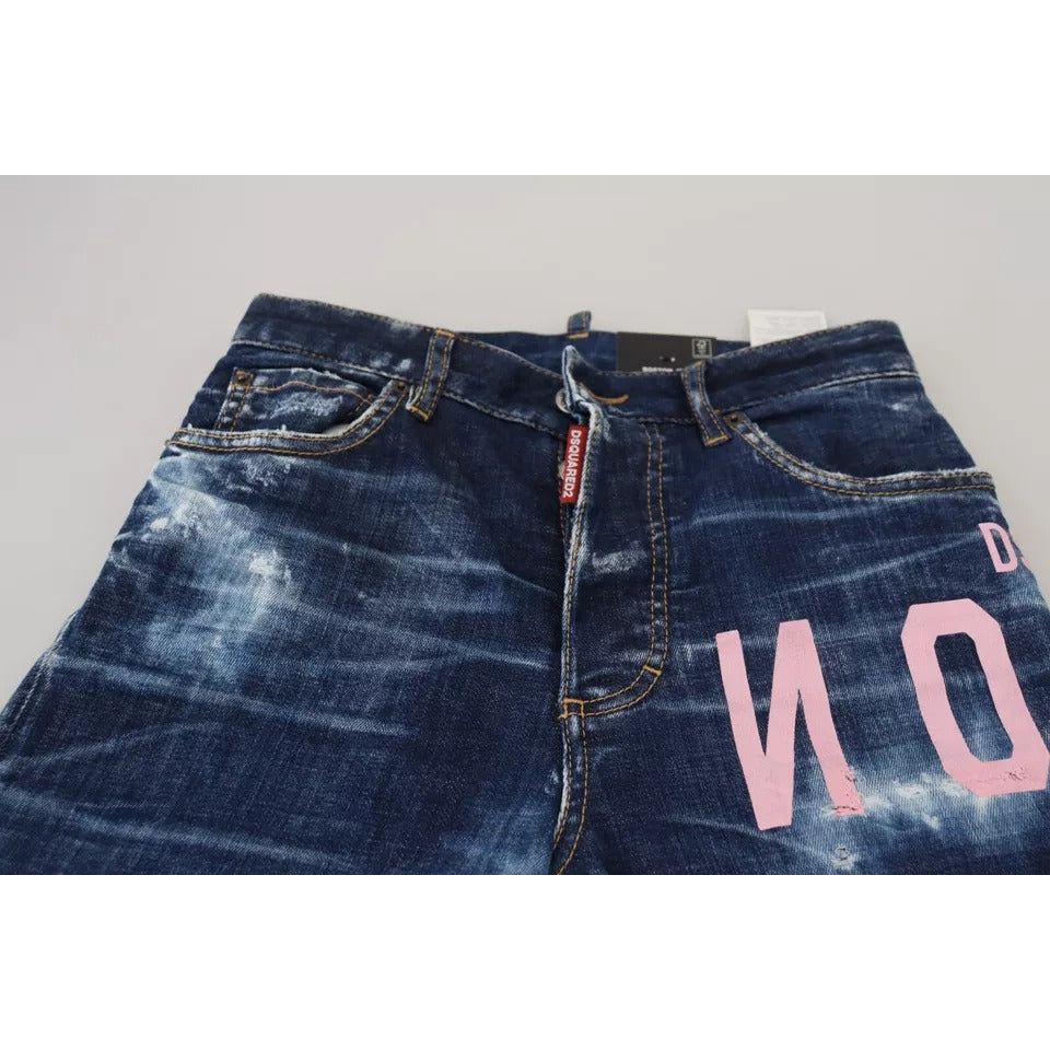 Blue Icon High Waist Straight Denim Boston Jeans