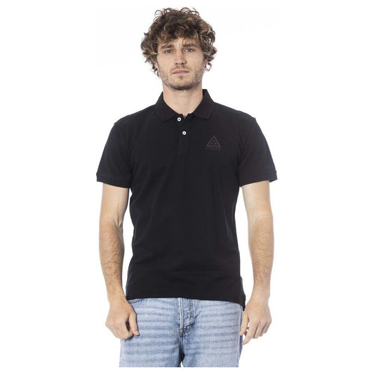 Black Cotton Polo Shirt