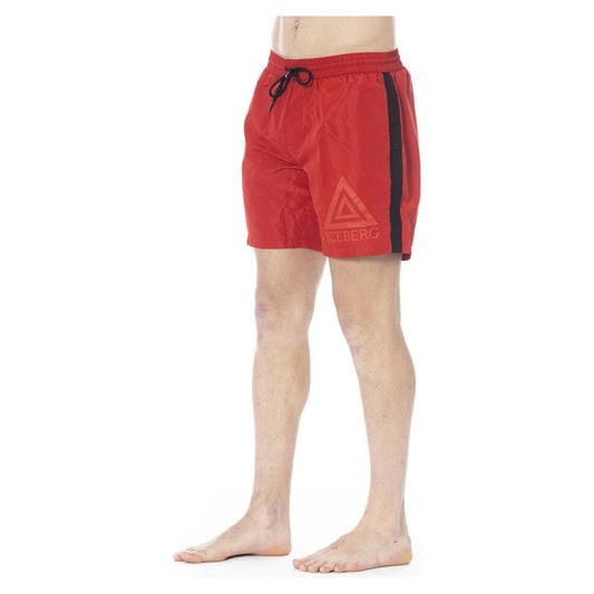 Red Polyester Swimwear