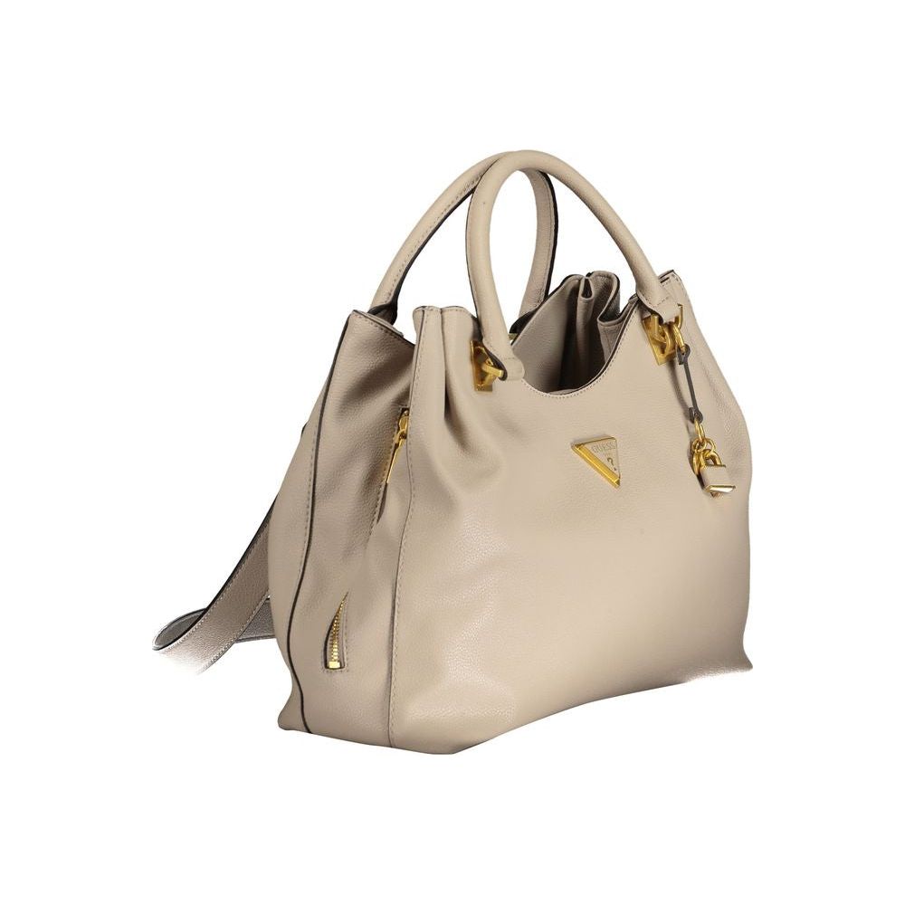 Beige Polyethylene Handbag