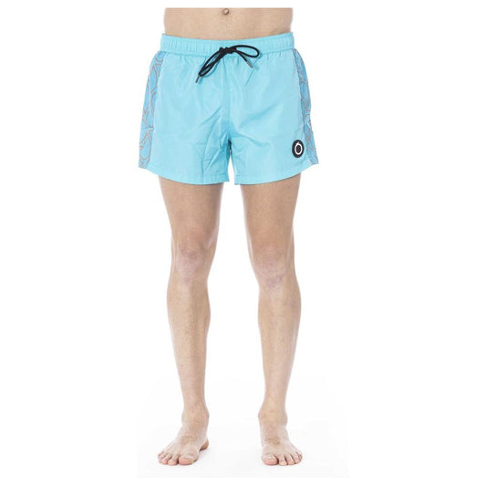 Light Blue Polyester Swimwear