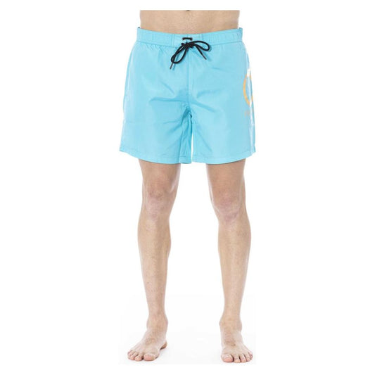 Light Blue Polyester Swimwear