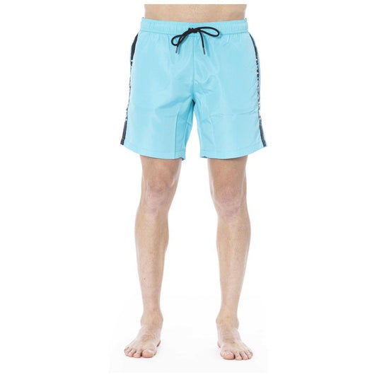 Light Blue Polyester Swimwear