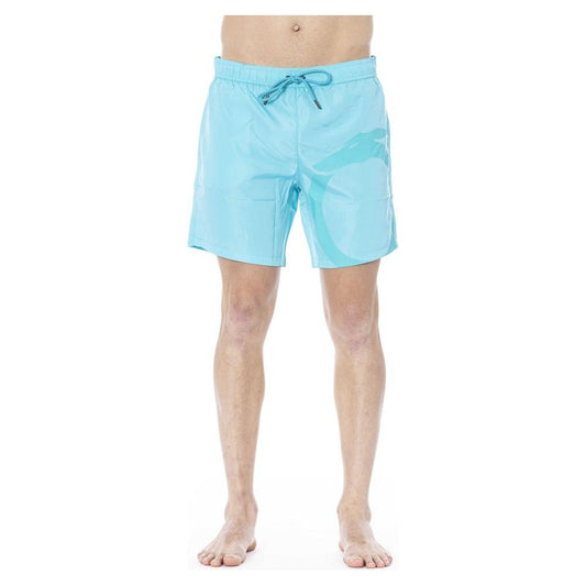 Light Blue Polyester Swimwear