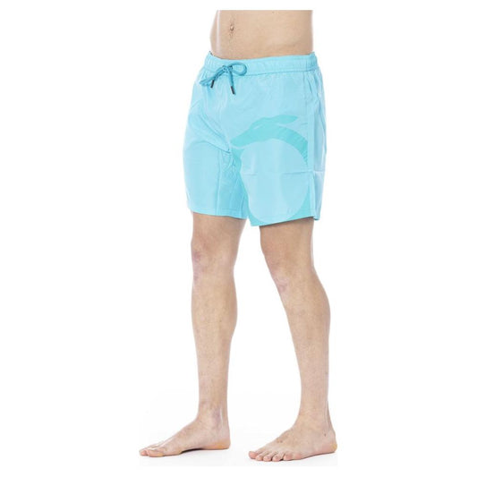 Light Blue Polyester Swimwear