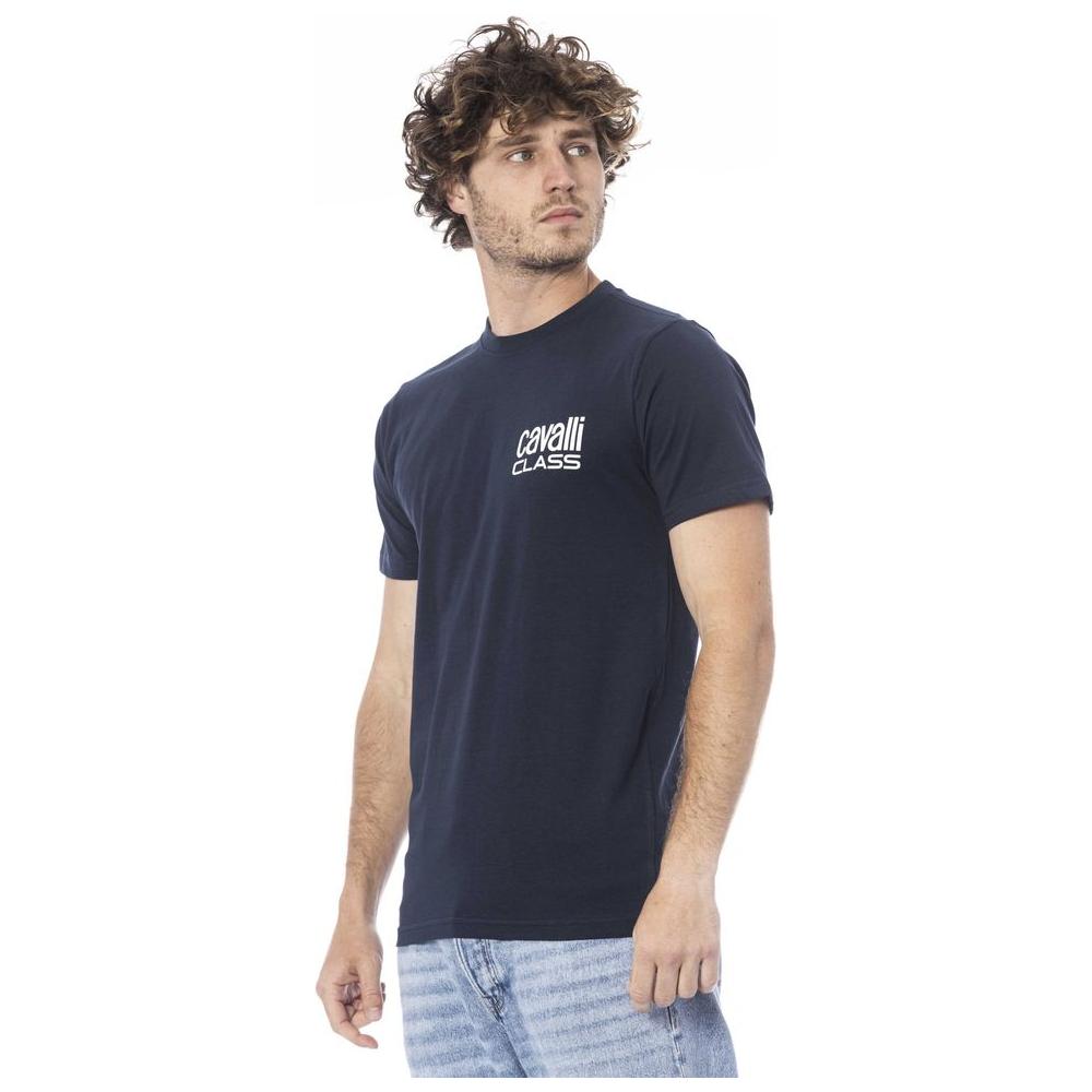 Cavalli Class Blue Cotton T-Shirt Cavalli Class