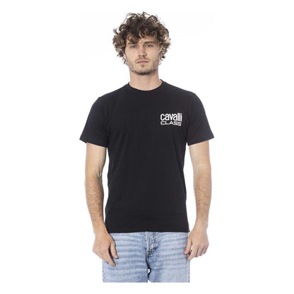 Cavalli Class Black Cotton T-Shirt