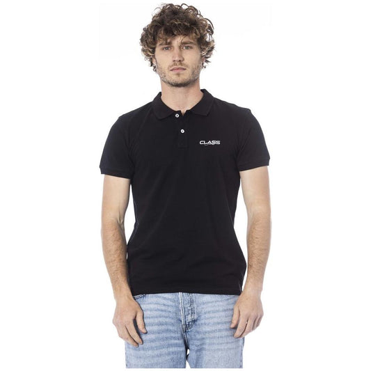 Black Cotton Polo Shirt