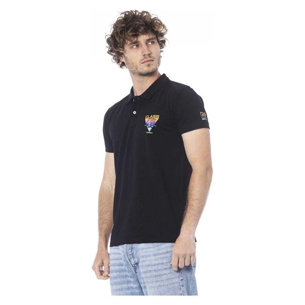 Black Cotton Polo Shirt