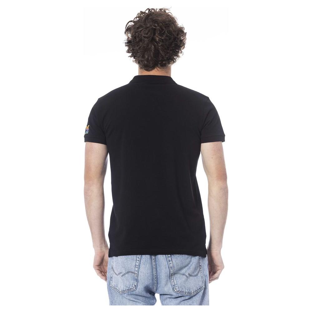 Black Cotton Polo Shirt