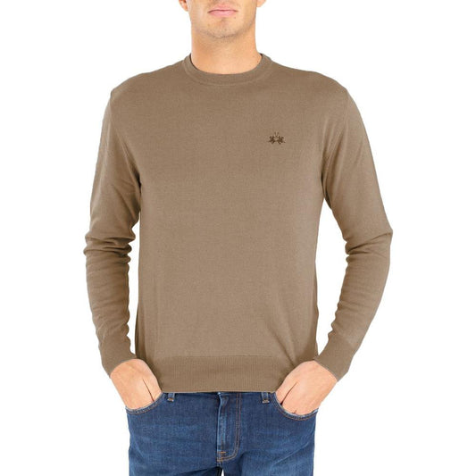 La Martina Brown Wool Sweater La Martina