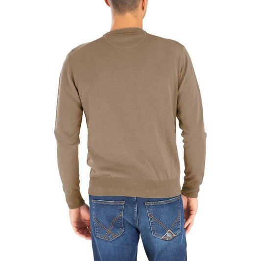 La Martina Brown Wool Sweater La Martina