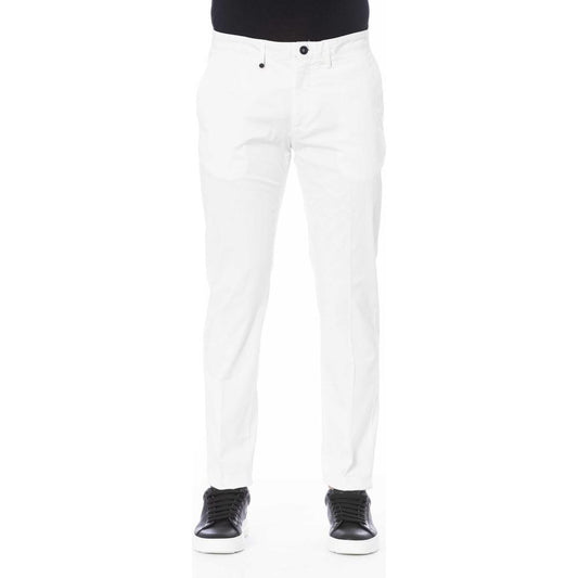 Distretto12 White Cotton Jeans & Pant Distretto12