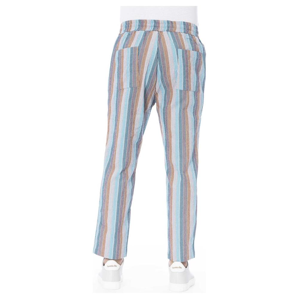 Light Blue Polyester Jeans & Pant