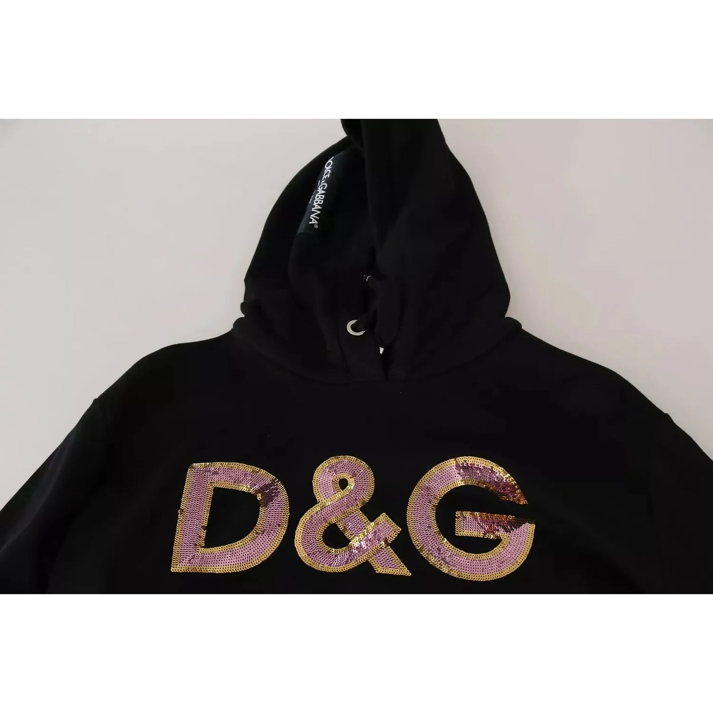 DG Sequined Hooded Pullover Sweater