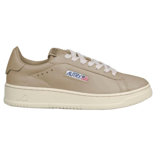 Beige Leather Di Capra Sneaker