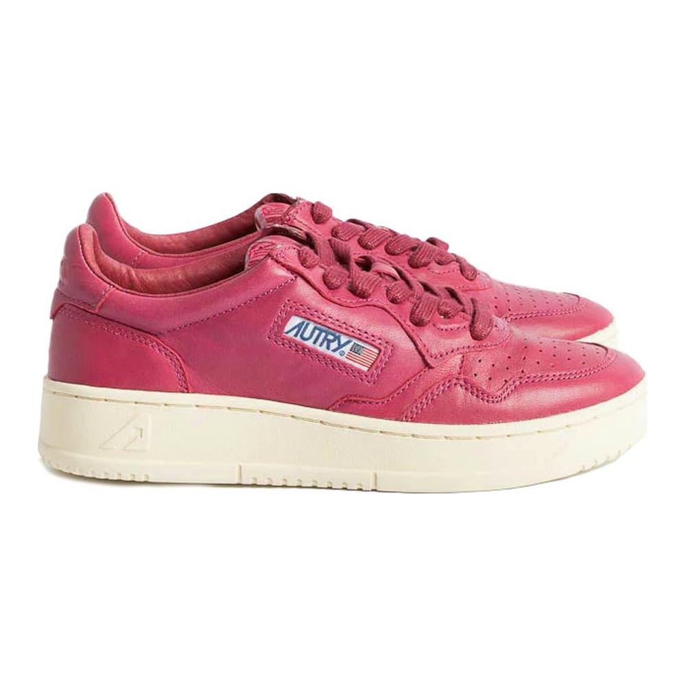 Fuchsia Leather Di Capra Sneaker