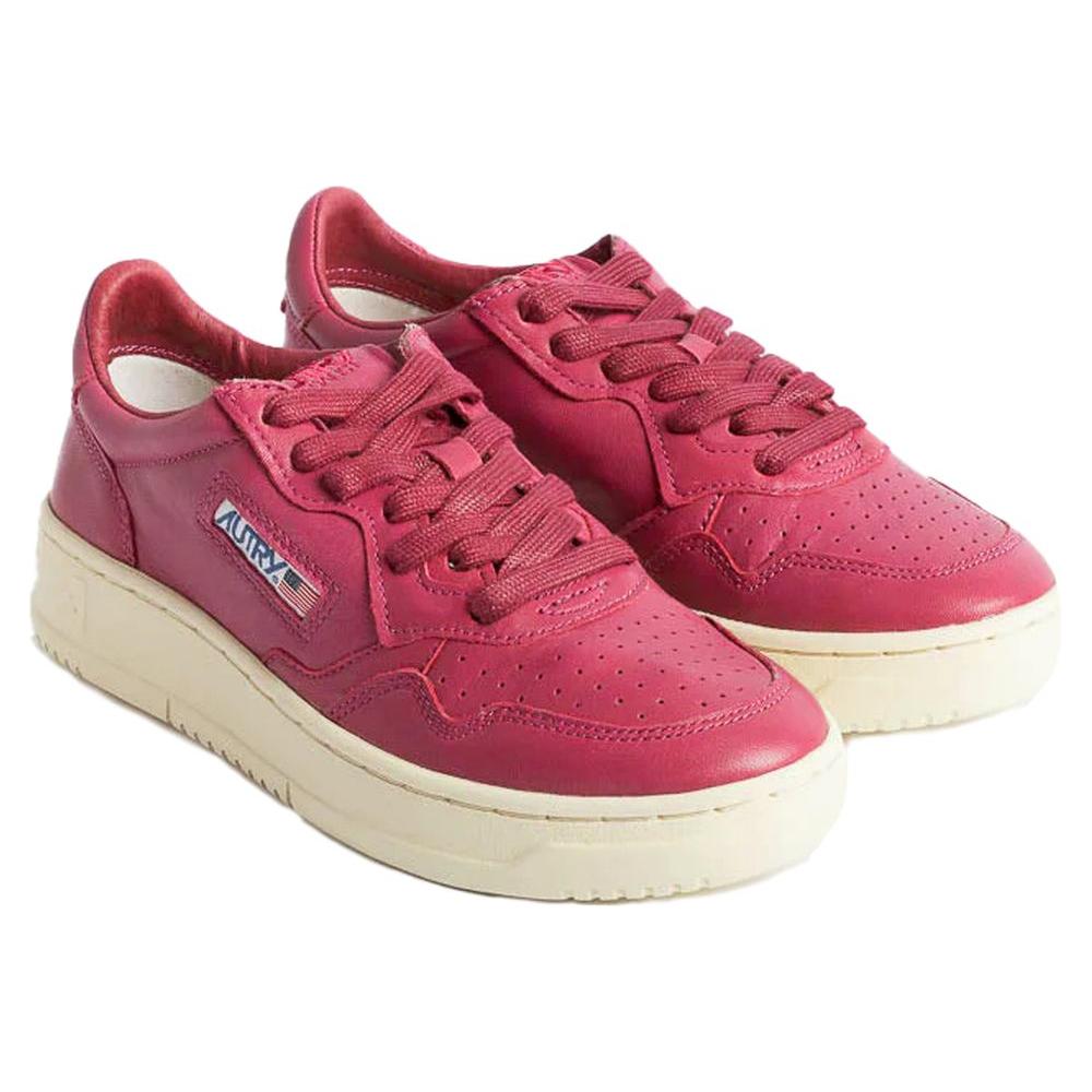 Fuchsia Leather Di Capra Sneaker