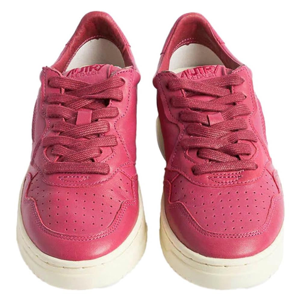 Fuchsia Leather Di Capra Sneaker