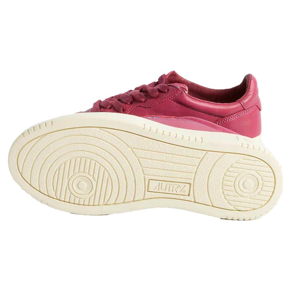 Fuchsia Leather Di Capra Sneaker