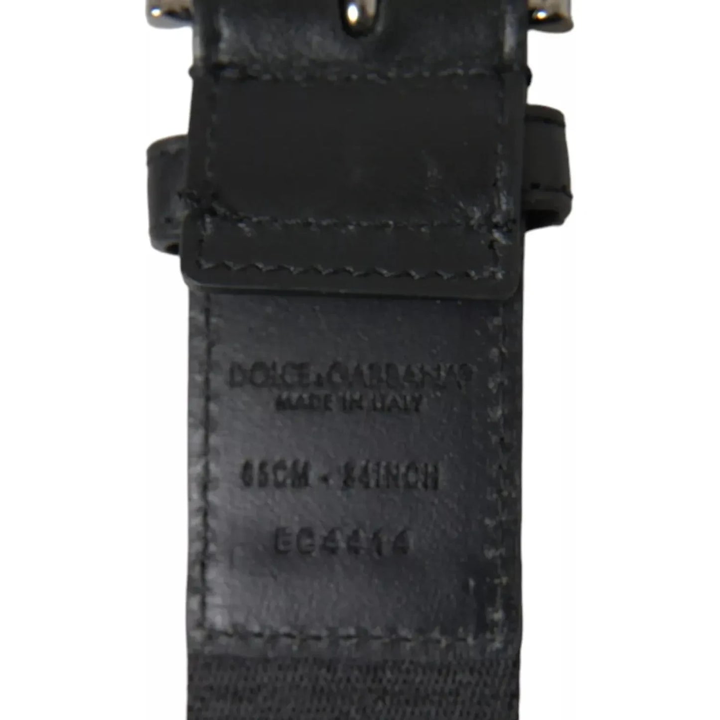 Black Blue Logo Silver Metal Buckle Belt