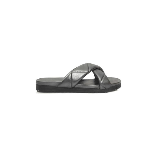 Gray Sheepskin Sandal