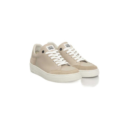 Cerruti 1881 Beige Cowhide Women Platform Sneaker