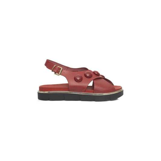 Red COW Leather Sandal