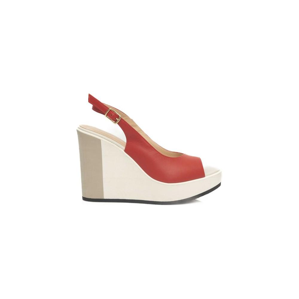 Cerruti 1881 Red CALF Leather Sandal Cerruti 1881