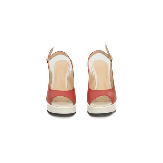 Red CALF Leather Sandal