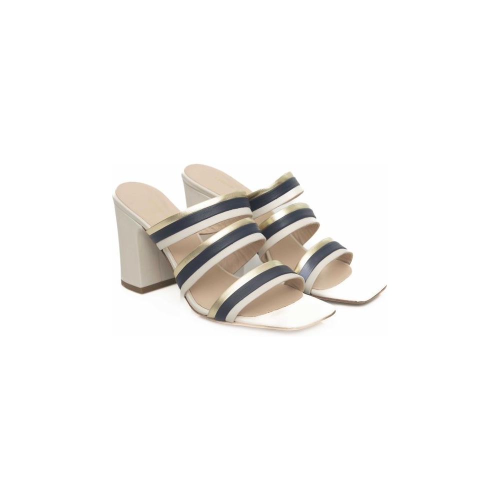 White GOAT Leather Sandal