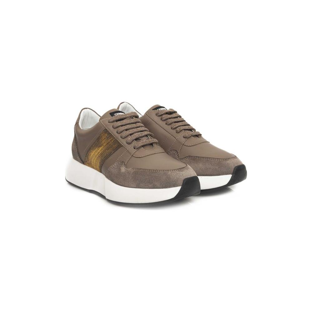 Cerruti 1881 Beige Cowhide Women Sneaker Cerruti 1881