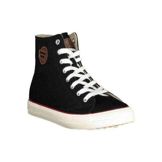 Black Polyester Sneaker