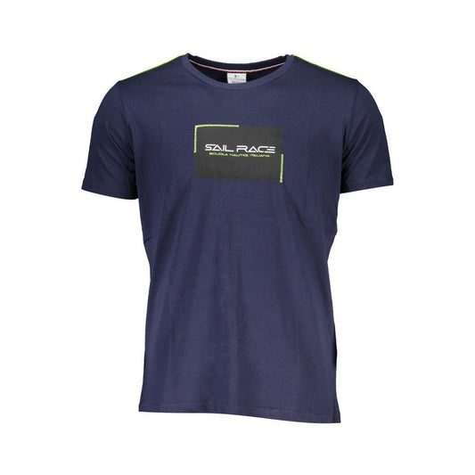 Scuola Nautica Blue Cotton T-Shirt Scuola Nautica