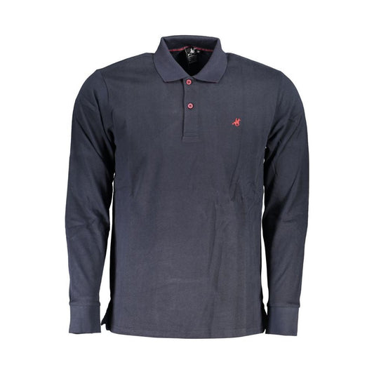 Blue Cotton Polo Shirt