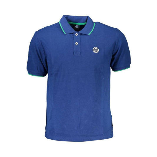 Blue Cotton Polo Shirt