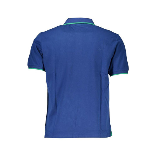 Blue Cotton Polo Shirt