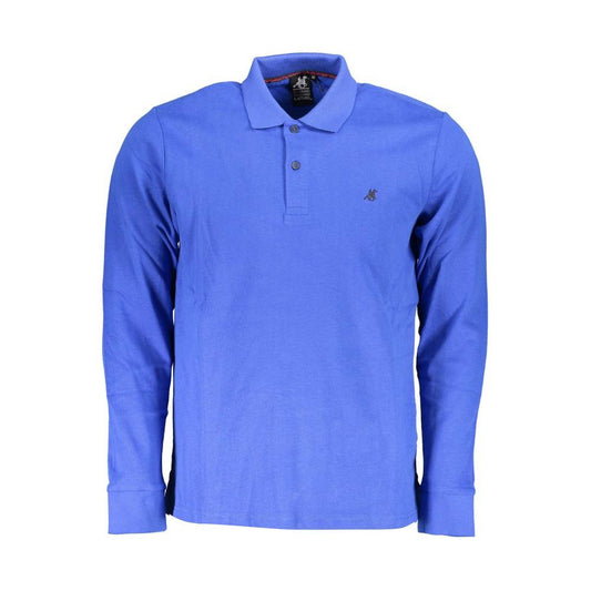 Blue Cotton Polo Shirt