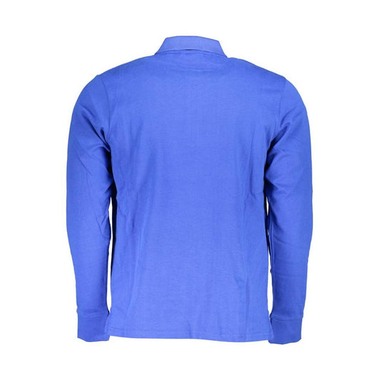 Blue Cotton Polo Shirt