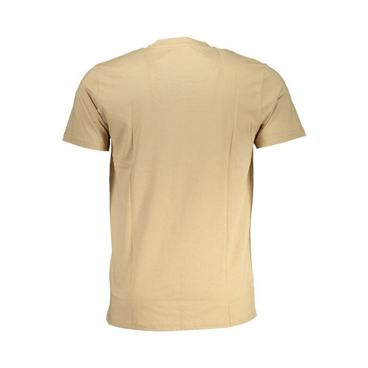 Cavalli Class Beige Cotton T-Shirt Cavalli Class