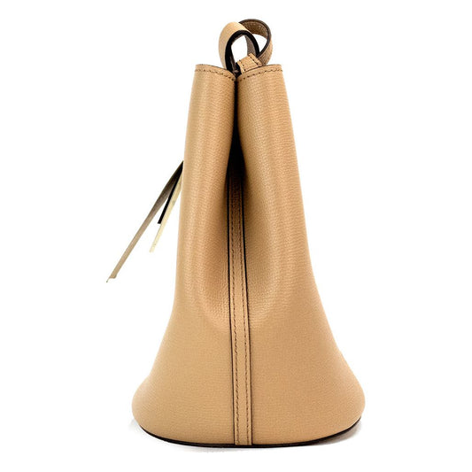 Burberry | Lorne Small Camel Haymarket Check Pebble Leather Bucket Handbag Purse| McRichard Designer Brands   