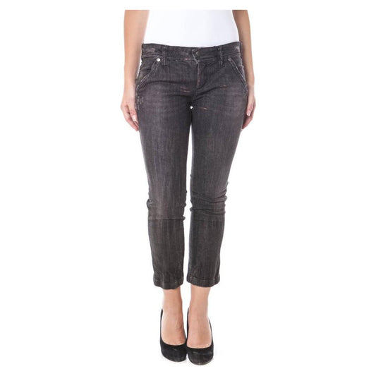 Black Cotton Jeans & Pant