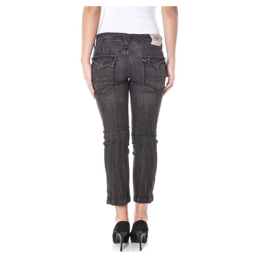 Black Cotton Jeans & Pant