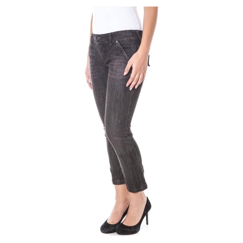 Black Cotton Jeans & Pant