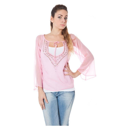 Pink Silk Tops & T-Shirt