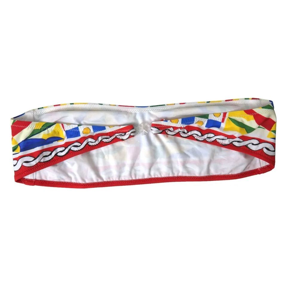 Multicolor Carretto Bandeau Swimwear Top Bikini